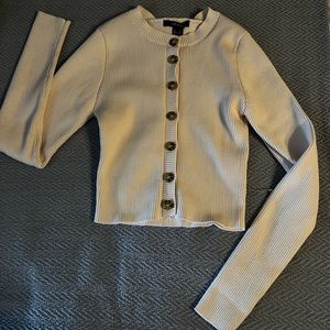 FOREVER 21 CREAM CARDIGAN